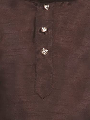 Image of SG YUVRAJ Boy's Raw Silk Kurta Dhoti Set