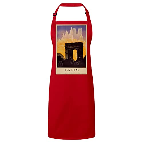 Tablier cuisine Paris affiche vintage poster voyage Arc de Triomphe Art Deco 30's