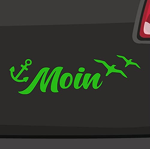 Moin Aufkleber Nordsee -6 Größen 21 Farben- Sticker Anker Ostsee Küste Urlaub