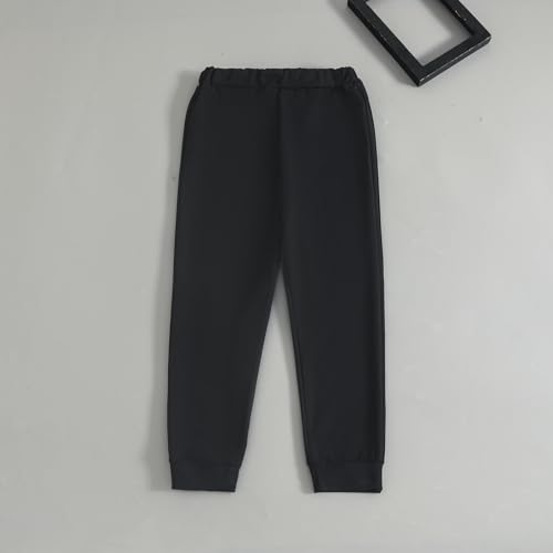 Image of Boys Clothes 2pcs Tween Boy Color Block Hoodie + Pants Little Boys Fall Winter Outfits Set, 4-12 Years