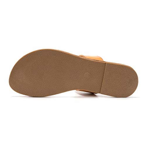 Image of Huayuanwell Women's Slide Sandals Slip On Flat Sandals Flip Flop Thong Sandals Casual Summer Sandals
