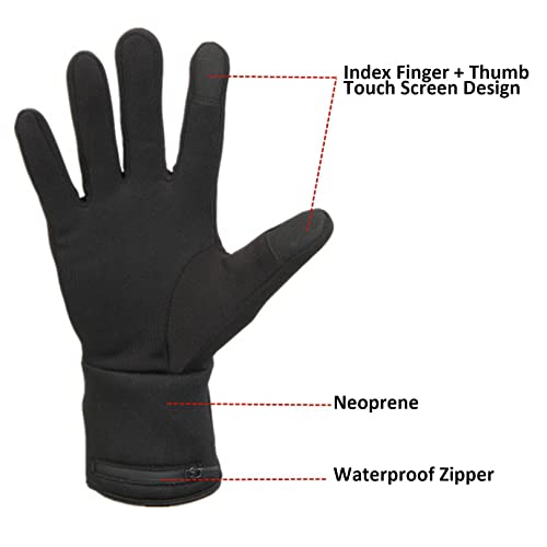 Guantes calefactables eléctricos con batería recargable unisex 4