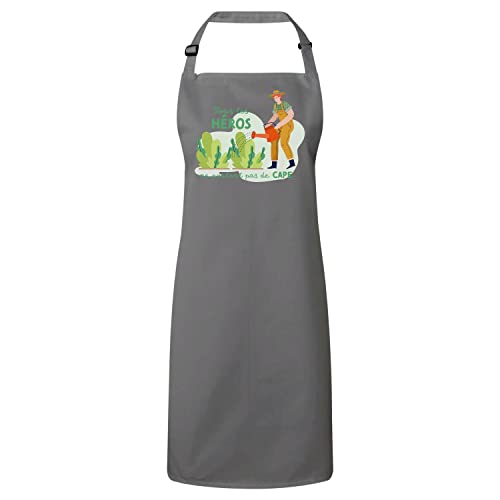 Tablier cuisine premium les vrais heros finition haut de gamme motif jardinier