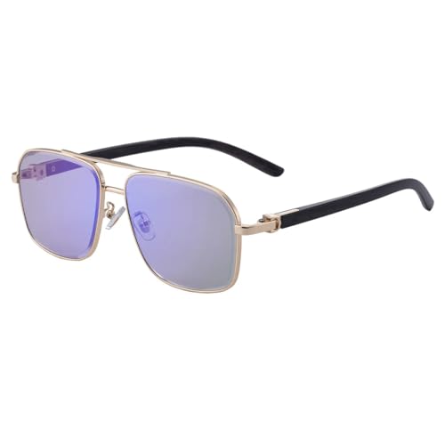 Lunettes de soleil homme femme métal mode vintage protection UV400