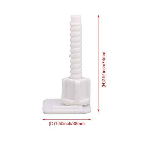 Bstinay 4Pcs Square Universal Toilet Seat Hinge Bolt Screws With Nuts And Washers 3.8X3.8X7.4Cm #TOP3