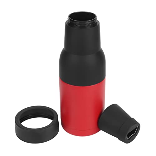 OEBUAFI Aisladores de Botellas de Cerveza, Enfriador de Botellas de Cerveza de Acero Inoxidable de Doble Pared Al Vacío con Abridor Incorporado, Fondo de Silicona Antideslizante para (rojo)