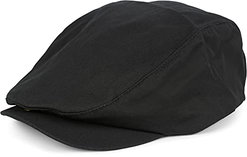 styleBREAKER Unisex Cabrio Cap einfarbig, Schiebermütze, verstellbar, Newsboy Cap, Schiebermütze, Schirmmütze 04023004, Farbe:Schwarz