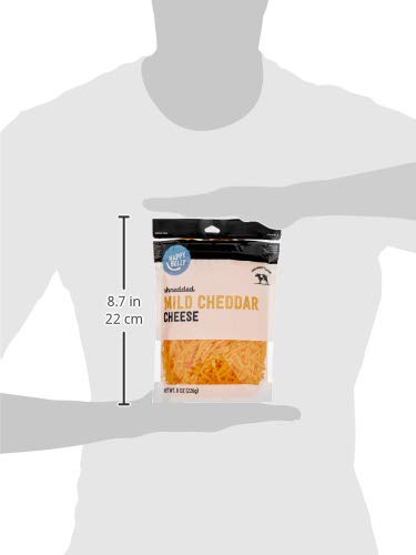 Amazon Brand - Happy Belly Shredded Mild Cheddar, 8 Ounce