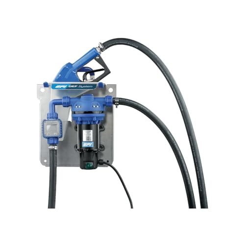 GPI - DEF Transfer Pump System, Preassembled Stainless Steel Tote Bracket with Pump and Meter, 8 GPM, 12 Volt (180012-03)