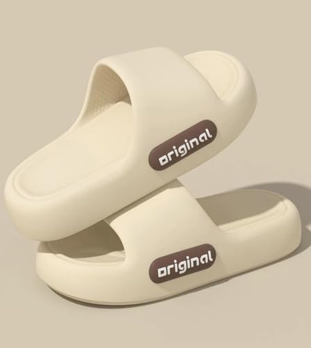 Caistre Pillow Slippers Shower Sandals for Women Men Non-slip Cloud Slides Couple House Slippers Lightweight Beach Sandals for Summer4