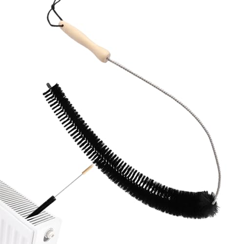 Aoreun Cepillo del Radiador, 75 cm Cepillo de calefacción Flexible con Cerdas de Pelo de Cabra, Cepillo Limpia radiadores Multiusos para radiadores de Panel, Reducir los costes energéticos