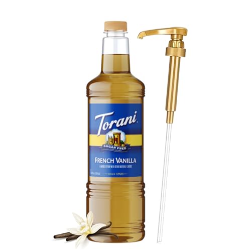Image of Torani Sugar Free French Vanilla Syrup 1L Bottle - Keto, Zero Calorie