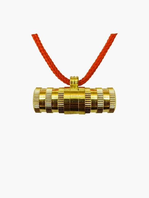 Hanuman Raksha Kavach Yantra Tabij Locket with Red Thread, Brass Finish, Spiritual Protection Pendant
