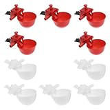 Tofficu 10 Stück Automatische Geflügeltränke aus Robustem Kunststoff Hühner und Taubentränke mit Glatter Oberfläche Formstabil und Leicht zu Reinigen für Geflügelhaltung und Zucht