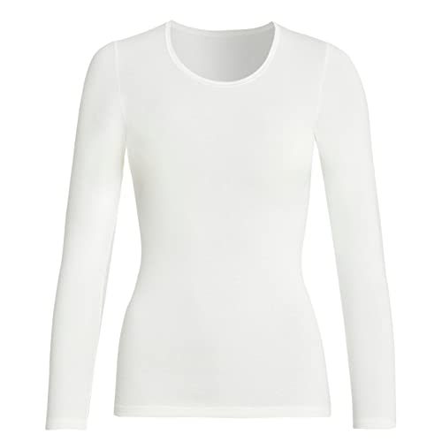 Sangora Damen Langarmshirt s8010830, Gr. 40/42 (M), Weiß (s122 wollweiß)