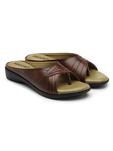 Image of AROOM Leather Comfortable & Stylish Sandals For Women & Girls