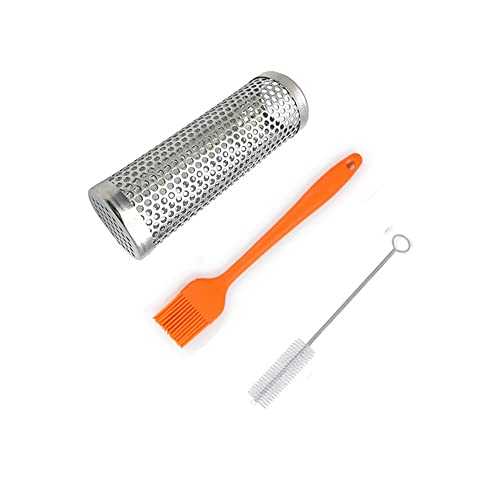 Räucherschlauch, Rostfrei Räucherbox aus 304 Edelstahl, Raucherzeuger Röhren Generator zum Kalträuchern und Smoken, Kaltrauch-Erzeuger Generator,Runde Röhre 6 Zoll