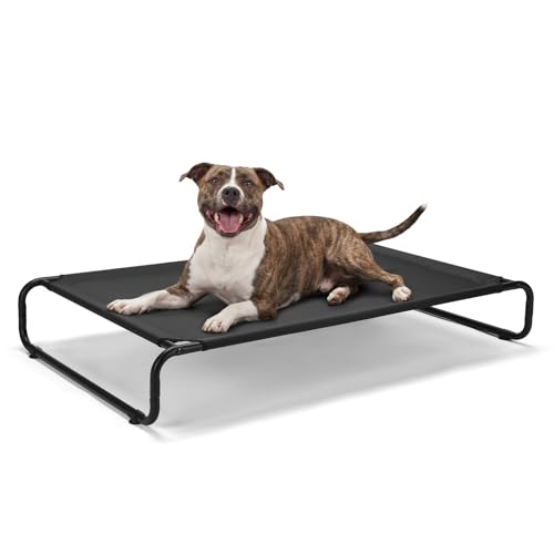 Veehoo Cooling Elevated Dog Bed, Outdoor Raised Dog Bed for Large Dogs