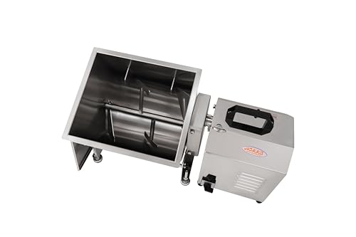 Image of Hakka 45lb /22.5L Electric Meat Mixer, Stainless Steel 30L Capacity Tilt Tank Commercial Meat Mixer with Motor for Sausage Restaurant Food Processing Equipment