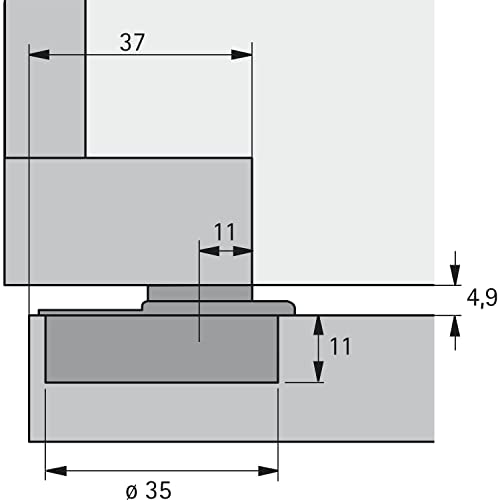 Hettich 6878464096 Special Hinge Optimize Plus 4 FM, Multicolor