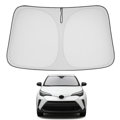 Image of Proadsy 2026 Upgrade Front Windshield Sun Shade Foldable Sunshade Protector Custom Fit 2018-2023 CH-R C-HR CHR, XLE Premium CUV Winter Accessories