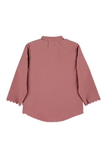 Sterntaler Badeshirt Regenbogen – UV-Schutz 50+ Langarm Schwimmshirt Mädchen – Badeoberteil mit Regenbogen-Druck, Kinnschutz & Stehkragen – rosenholz, Größe 80