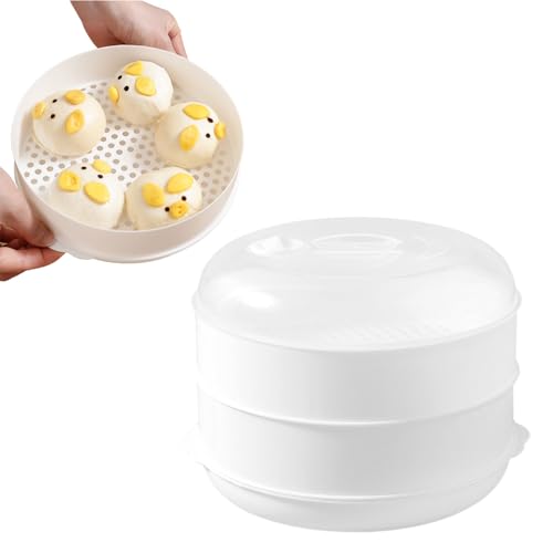 Olla De Vapor Para Horno De Microondas - Olla De 3 Niveles, Utensilio De Cocina Al Vapor, Olla De Microondas Rápida Y Saludable | Vapor Para Verduras, Mariscos, Carne, R