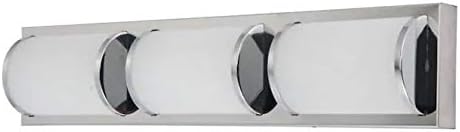 allen + roth Kinsley 3-Light Chrome Modern/Contemporary Vanity Light