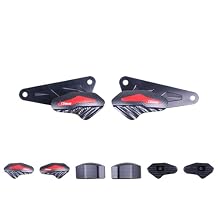 منزلقات T-Rex Racing بدون إطار مقطوع متوافقة مع Aprilia 2021-2022 RSV4 Factory 1100/Tuono V4 Factory بدون إطار مقطوع مع إدخالات من الألومنيوم باللون الأحمر