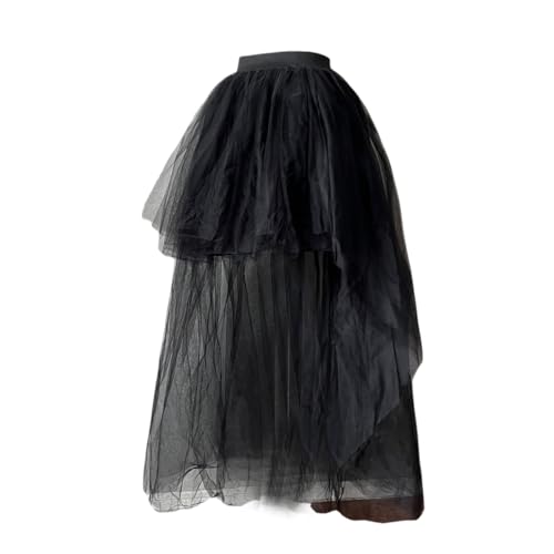 Hi-Lo Skirt Netting Halloween Skirt with Stretchy Waistband
