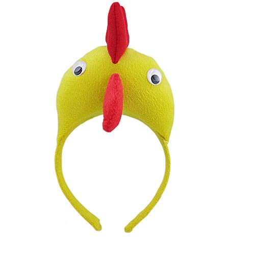 Party Zoo Animal Ear Diademas Woodland Creatures Cosplay Forest Theme Costume Niños Adulto (pollo amarillo) Cover