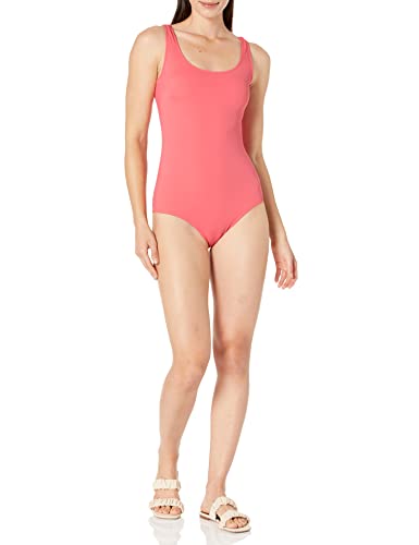 Image of Amazon Essentials Women's One-Piece Scoop Neck Coverage Swimsuit (Available in Plus Size)