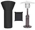 SIRUITON Tabletop Heater Cover Waterproof with Zipper Water-Resistant 22 Inch Round Stand-Up Table Top Patio Heater Cover Black