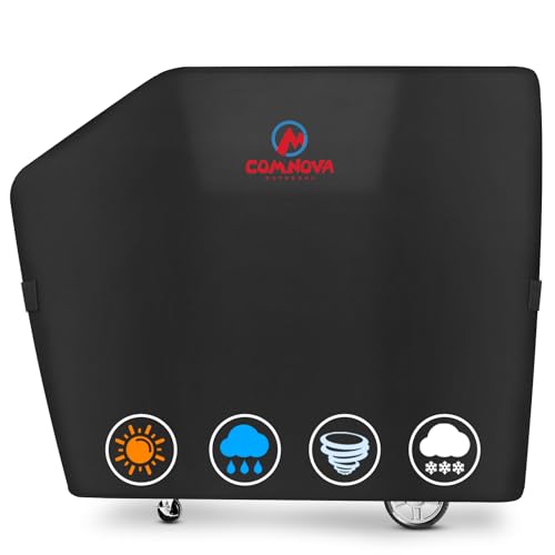Comnova Grill Cover for Masterbuilt Gravity Series 1050 Digital Charcoal Grill and Smoker Waterproof & Heavy Duty 600D Charcoal Grill Cover for MB20040220 Black (61 x 21 x 48)