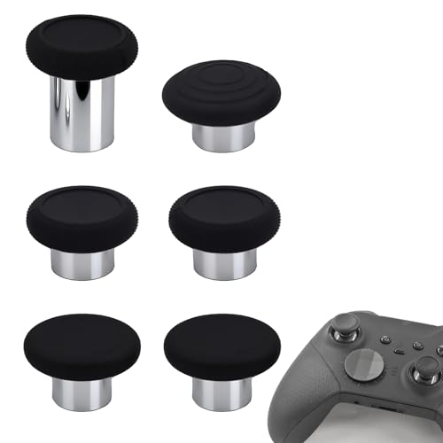 Image of 6 in 1 Metal Thumbsticks Replacement for Xbox Elite Series 2 Controllers, Thumbsticks for Elite Series 2 Core Controllers, Elite Series 2 Controller Replacement Thumbsticks (Black)