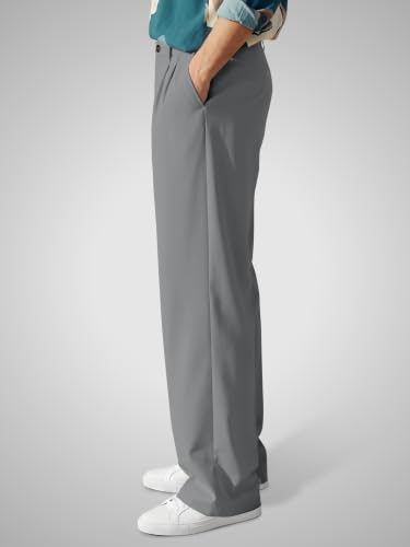 Image of FTX Men's Korean Style Casual Trouser | Premium Lycra Stretch Fabric | Smart Regular Fit | 2 Side Pockets | Comfortable Stretchable Everyday Wear Pants