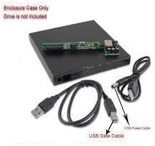 UbiGear New Black USB 2.0 Slim External Enclosure Case IDE PATA Laptop Notebook CD DVD RW+- ROM Burner Drive External Case Enclosure Caddy(Drive NOT included) only case!!!