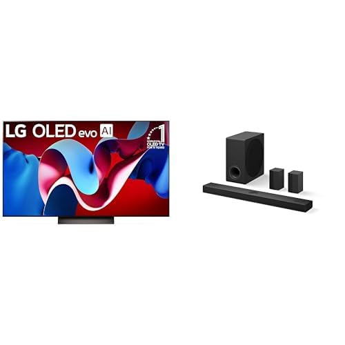 Image of LG 55 inch OLED evo C4 Series 4K Smart TV Bundle with 5.1.3 ch Dolby Atmos Soundbar and Wireless Rear Speakers, 2024 New Models