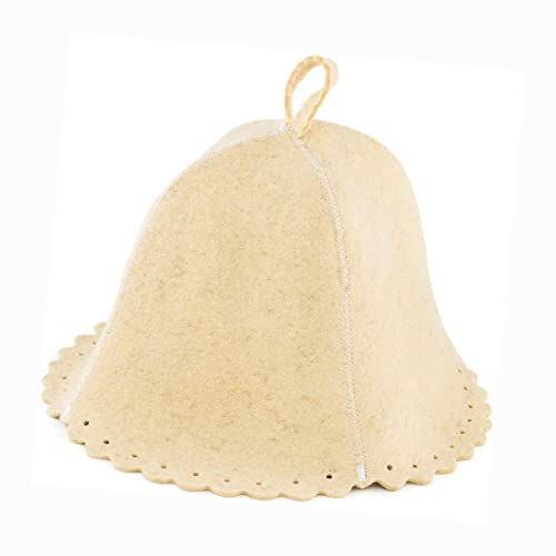 SHSH trade group Ukrainian Wool Sauna Hat White Without Embroidery Sauna Hat Finnish - Sauna Hat Wool Russian Banya Hat for Men Sauna Hat for Men