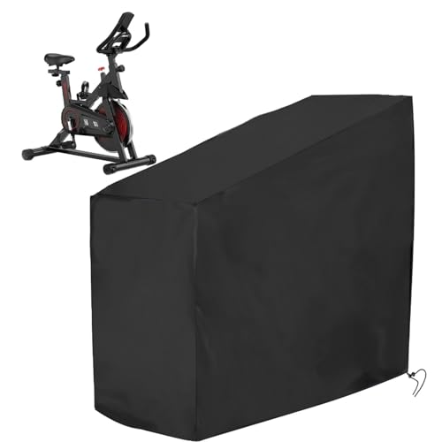 Funda Bicicleta Estatica Exterior Impermeable, Cubierta Antipolvo Para Bicicleta Giratoria o Bici Spinnin-g Exterior, con Cordón, Protectora contra Lluvia, Sol y Polvo - 58x113x126x142 cm