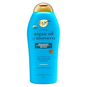 OGX Repairing Argan Oil of Morocco Shampoo (1 x 577ml), Sulphate-Free Scalp Shampoo, Restores and Strengthens Dry and Damaged Hair, Leaves Hair Looking Strong, Soft and Shiny