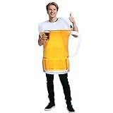 Mepase Oktoberfest Beer Mug Costume for Adult Men Halloween Alcohol Beer Glass...