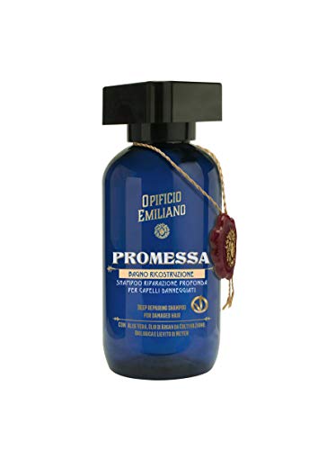 OPIFICIO EMILIANO Promessa Bagno Ricostruzione - Shampoo for damaged hair - Damaged Hair Shampoo - sulfate free, vegan 3.38 fl oz / 100 ml