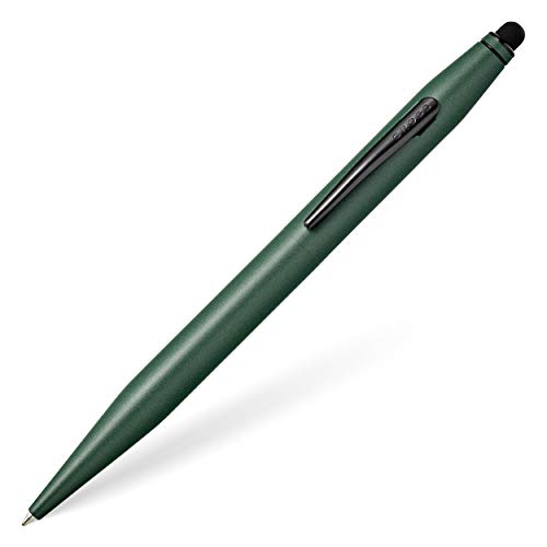 Image of Cross Tech 2 Matte Green Lacquer with Polished Black PVD appointments in premium packaging (AT0652-13)