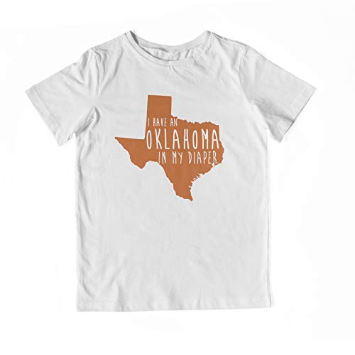In My Diaper I Have an Oklahoma UT Texas Fans Toddler Shirt 2T White