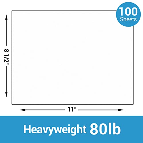White Cardstock Thick Paper 100 Sheets, Ohuhu 8.5" x 11" Heavyweight 80 lb/216 GSM Coverstock Printer Paper for Crafts and DIY Cards Making, Thank You Cards, Invitations, Menus, Br image 7