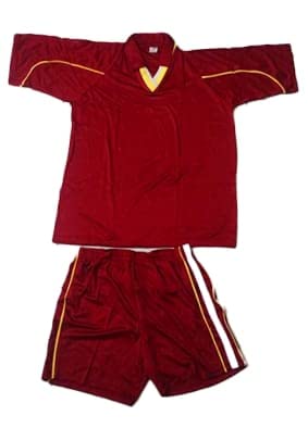 Image of TRACHI Fabrics Short Sleeve Sweatsuit Set Elastic Athletic Shorts Workout Tracksuit For Men (Maroon)