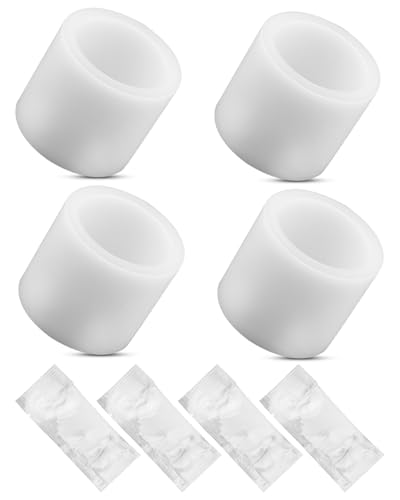 4 Pack of Ice Maker Auger Bushing Liner Fit for GE Opal Ice Maker 9 Hole extruder, Fix Screeching/Grinding Noise and Black Sludge