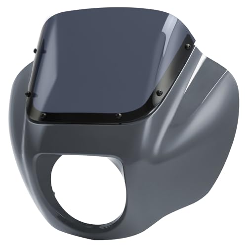 Image of Front Headlight Quarter Fairing Windshield Fit For Harley Softail Low Rider FXLR S FXLRS 2018-2025 Street Bob FXBB FXBBS 2018-2025 Softail Standard FXST 2020-2024 Gunship Gray