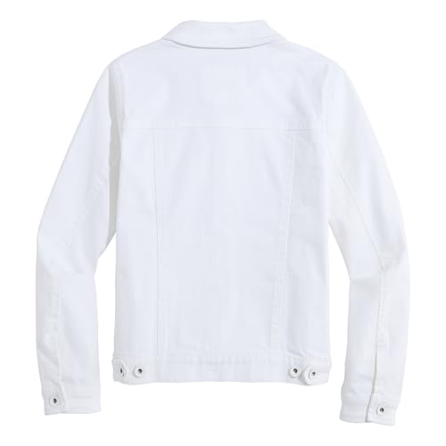 vineyard vines Girls' White Denim Jacket2